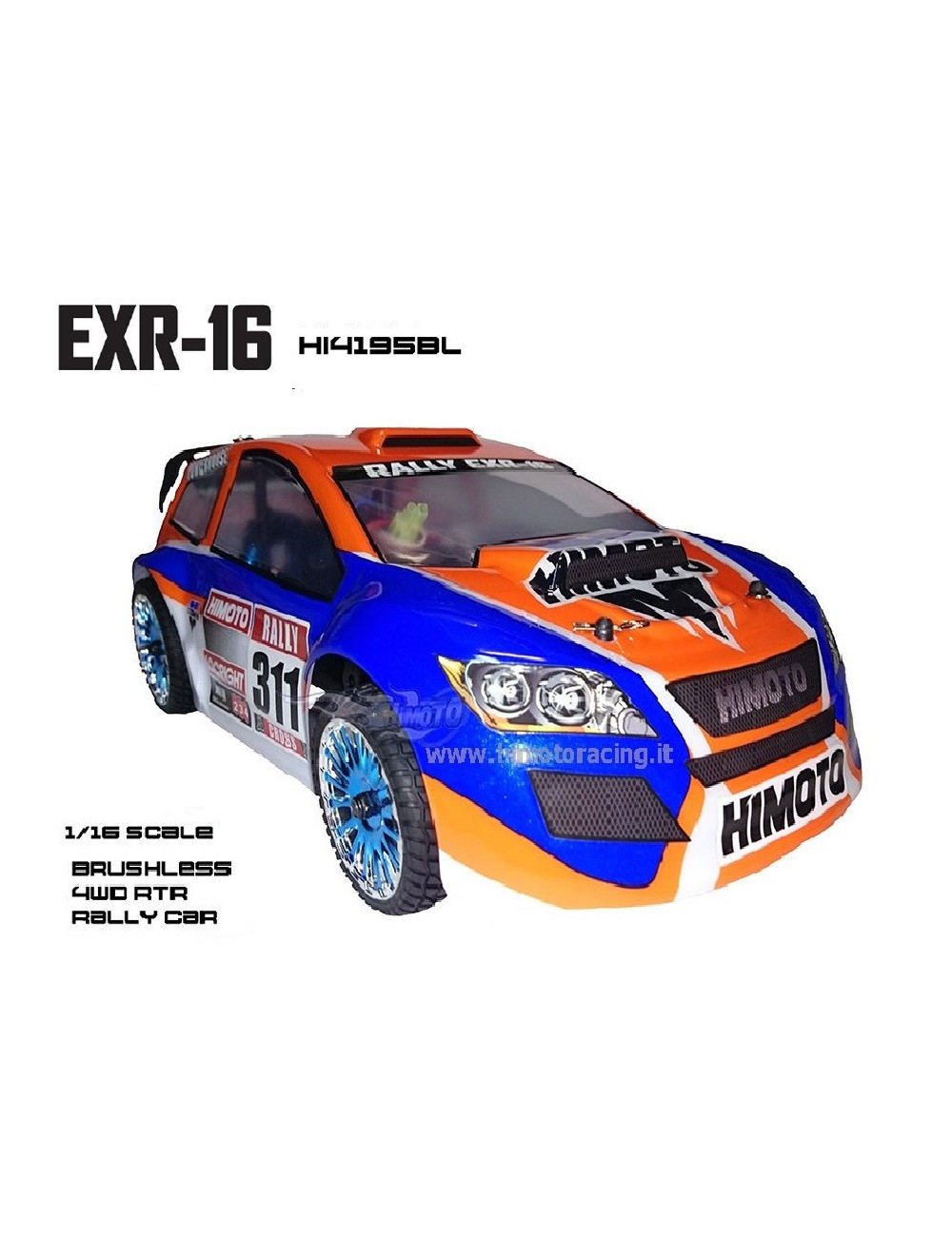 Sport Rally Brushless EXR-16 Himoto 1/16 2.4Ghz 4WD RTR